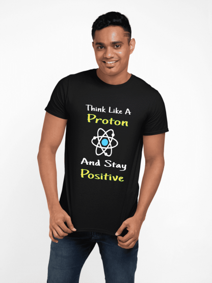 think like a proton half printed t shirt black